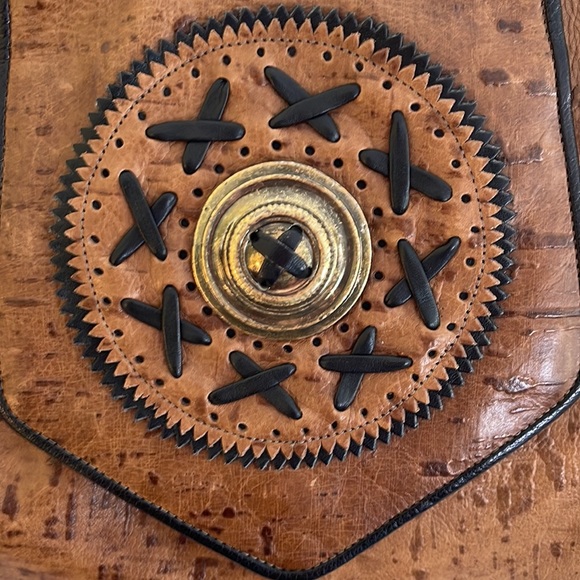 Large SHARIF Vintage Tote, Brown and Black, Very Good Condition, Made in USA - Picture 3 of 16